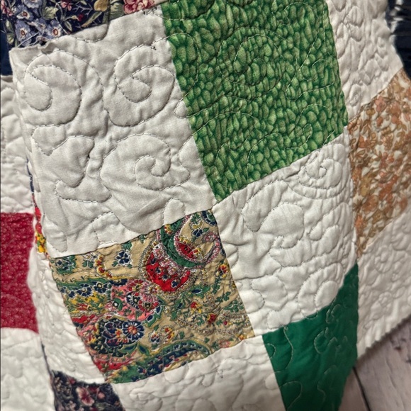 Crib Quilted Seahawks Fringe Fleece Blanket Homemade, car seat, lap. Chair - Picture 3 of 5